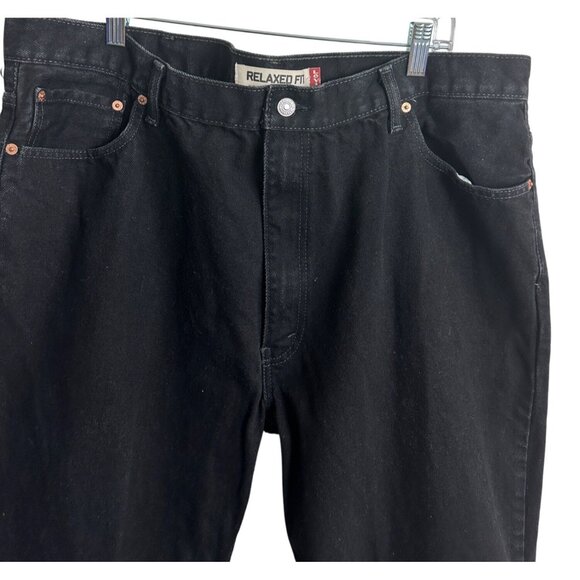Levis Mens Relaxed Fit Black Denim Jeans Size 42 - Picture 3 of 14